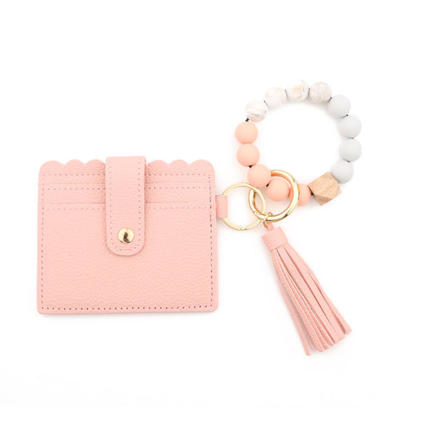 Beaded Bracelet Card Holder with Tassel Set - 12pc