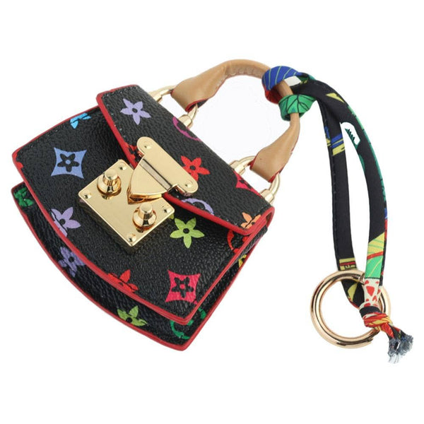 Monogram Mini Tote Bag Charm Keychain