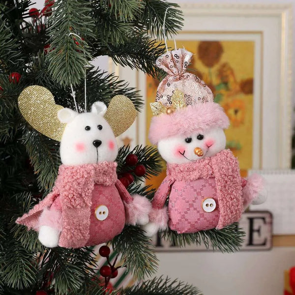 Mini Plush Ornament For Holiday | Christmas Tree Decor