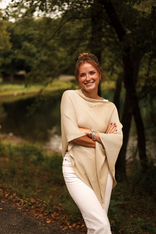 Elsa Metallic Light Weight Poncho - Chic Sparkle -