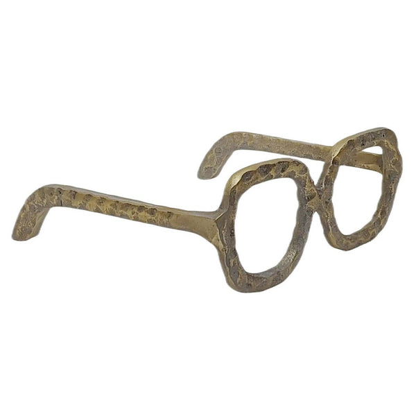 Gold Metal Aluminum Modern Glasses, 8in