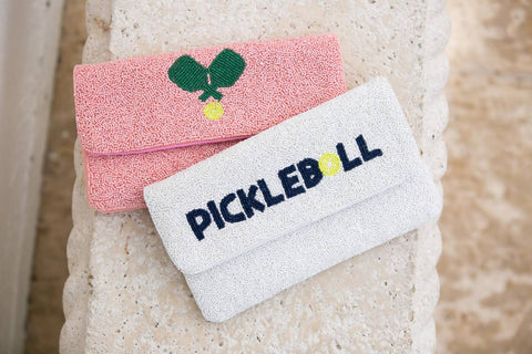 White Pickleball Clutch