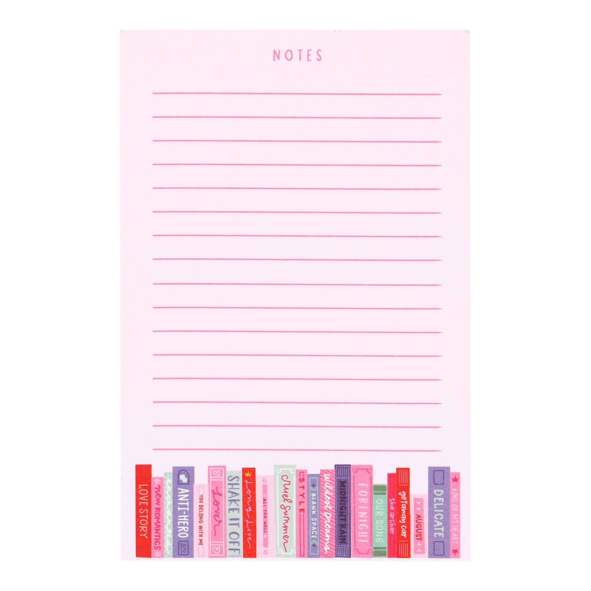 Eras Book Tour Bookshelf 4x6 Notepad