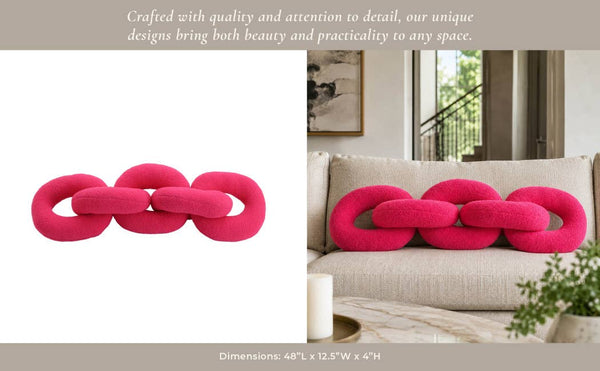 Pink Cotton Polyresin Plush Links, 48in.