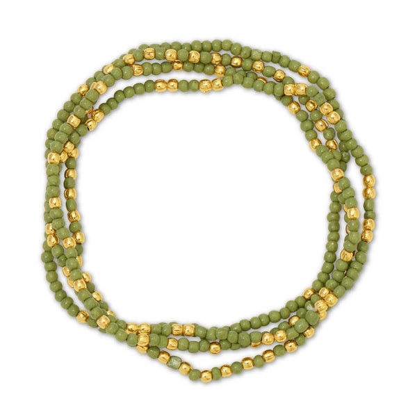 Solid Color 2mm Seed Bead Bracelets