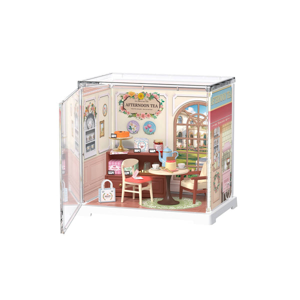 DIY Miniature House Kit: Honey Tea Lounge with Dust Cover