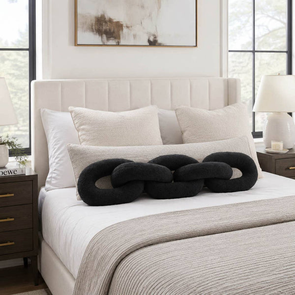 Black Cotton Polyester Plush Links, 48in