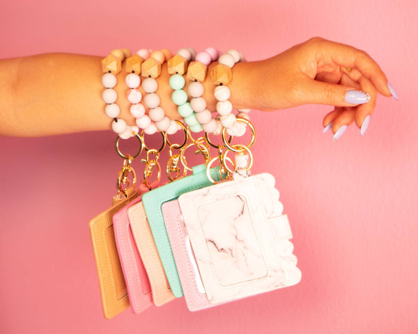 Beaded Bracelet Card Holder with Tassel Set - 12pc