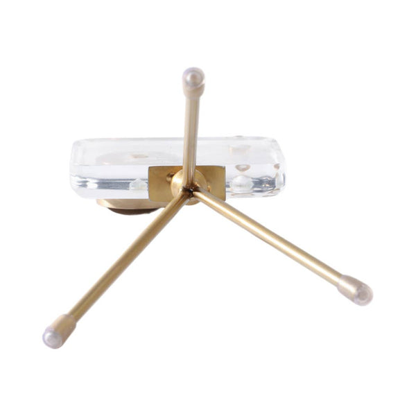 Gold Acrylic and Brass Camera, 10 in.