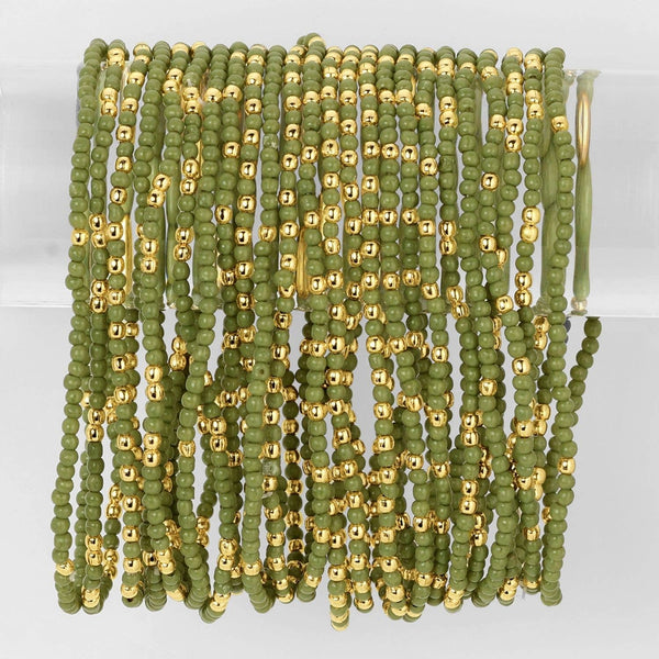 Solid Color 2mm Seed Bead Bracelets