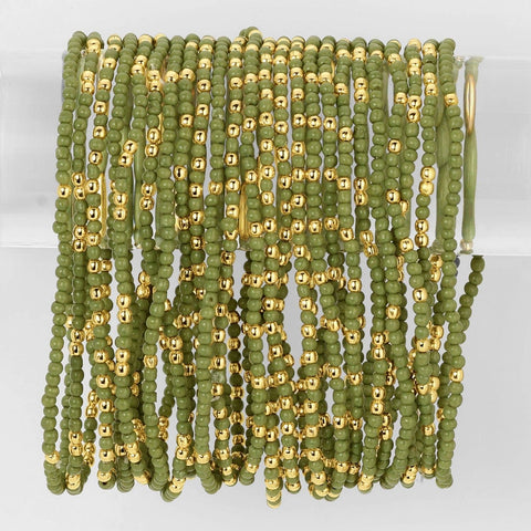 Solid Color 2mm Seed Bead Bracelets