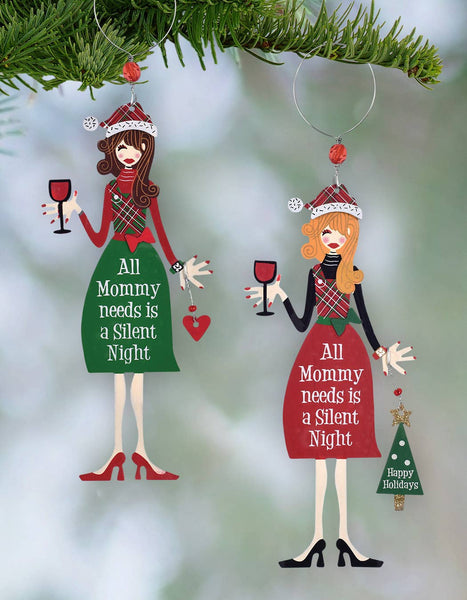 Wine Moms Ornament