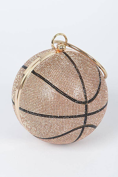 Rhinestone Basketball Clutch