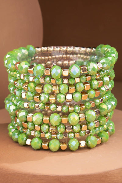 Colorful Stackable Beaded Stretch Bracelet