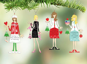 Holiday Diva Nurse, Stylist, Teacher Ornament