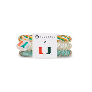 Spiral Hair Coils | Small | Univ. of Miami Hair Ties
