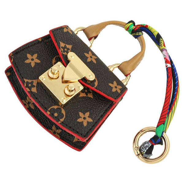 Monogram Mini Tote Bag Charm Keychain