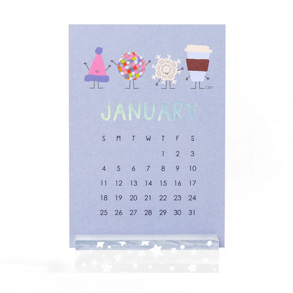 2026 Mini Desk Calendar with Acrylic Stand