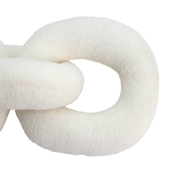 White Cotton Polyester Plush Links, 30in