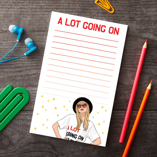 Notepad: A Lot Going On Pop Star Stationery