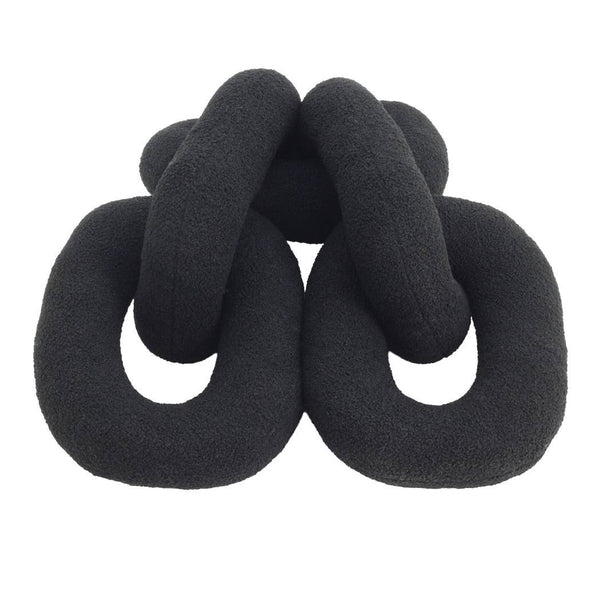 Black Cotton Polyester Plush Links, 48in