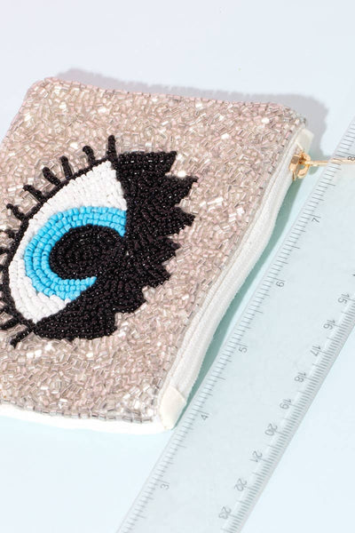 Beaded Eye Coin Purse