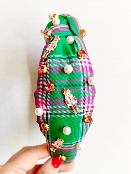 Green & Pink Nutcracker Headband