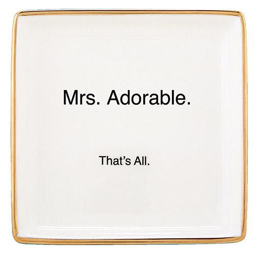 "Mrs. Adorable" Trinket Tray with monogram