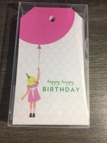 Stock Birthday Girl Gift Tags
